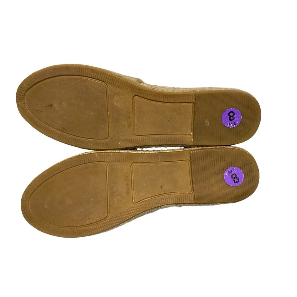 Viguera Suede Espadrille Loafers Flats Beige Taupe Made in Spain Women's 8 EU 38